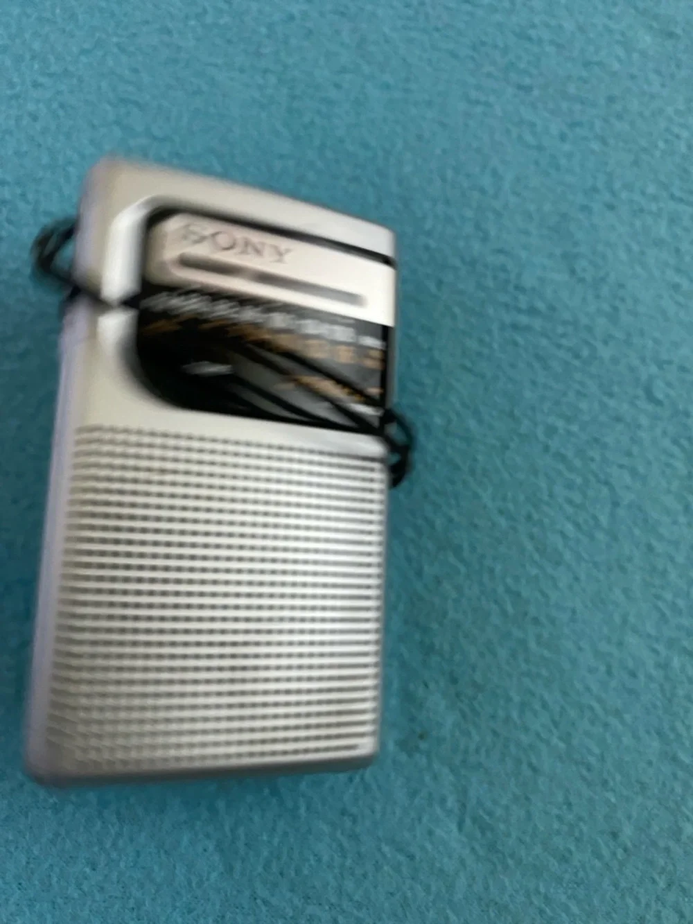 Sony Silver Portable AM/FM Pocket Radio with Telescoping Antenna